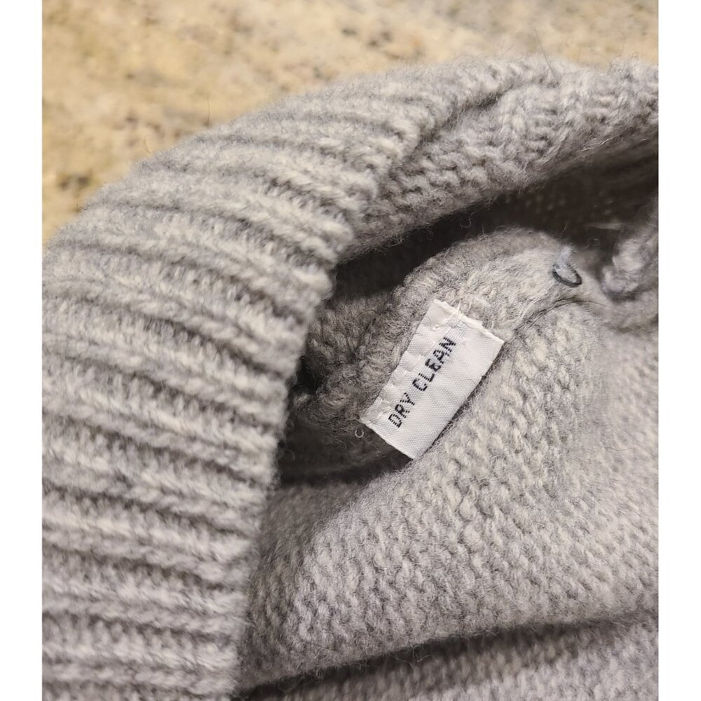 Vtg APART Sweater Men’s L Propeller Blade Look Gray Base Lambs Wool Nylon Blend - Picture 5 of 16